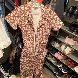 Big Bud Press Brown Flower Jumpsuit